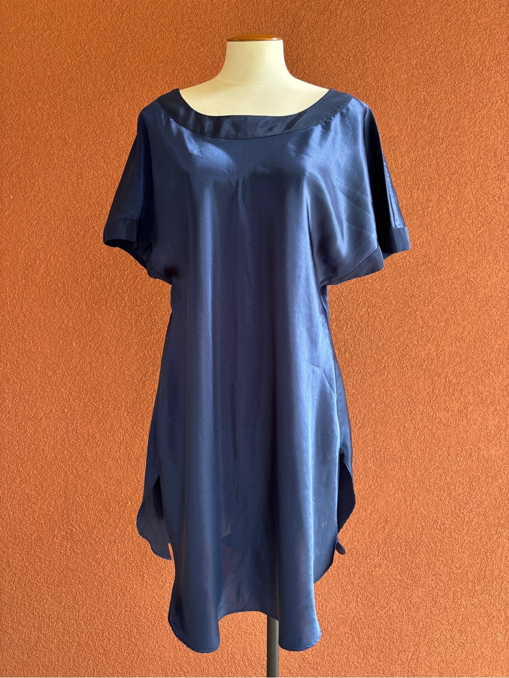 Victoria's Secret Navy Satin Mini Shift Dress
